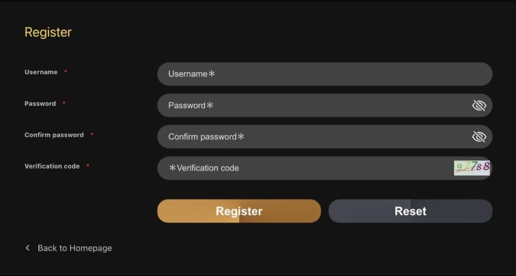 LuckyLink888 Casino Registration Page